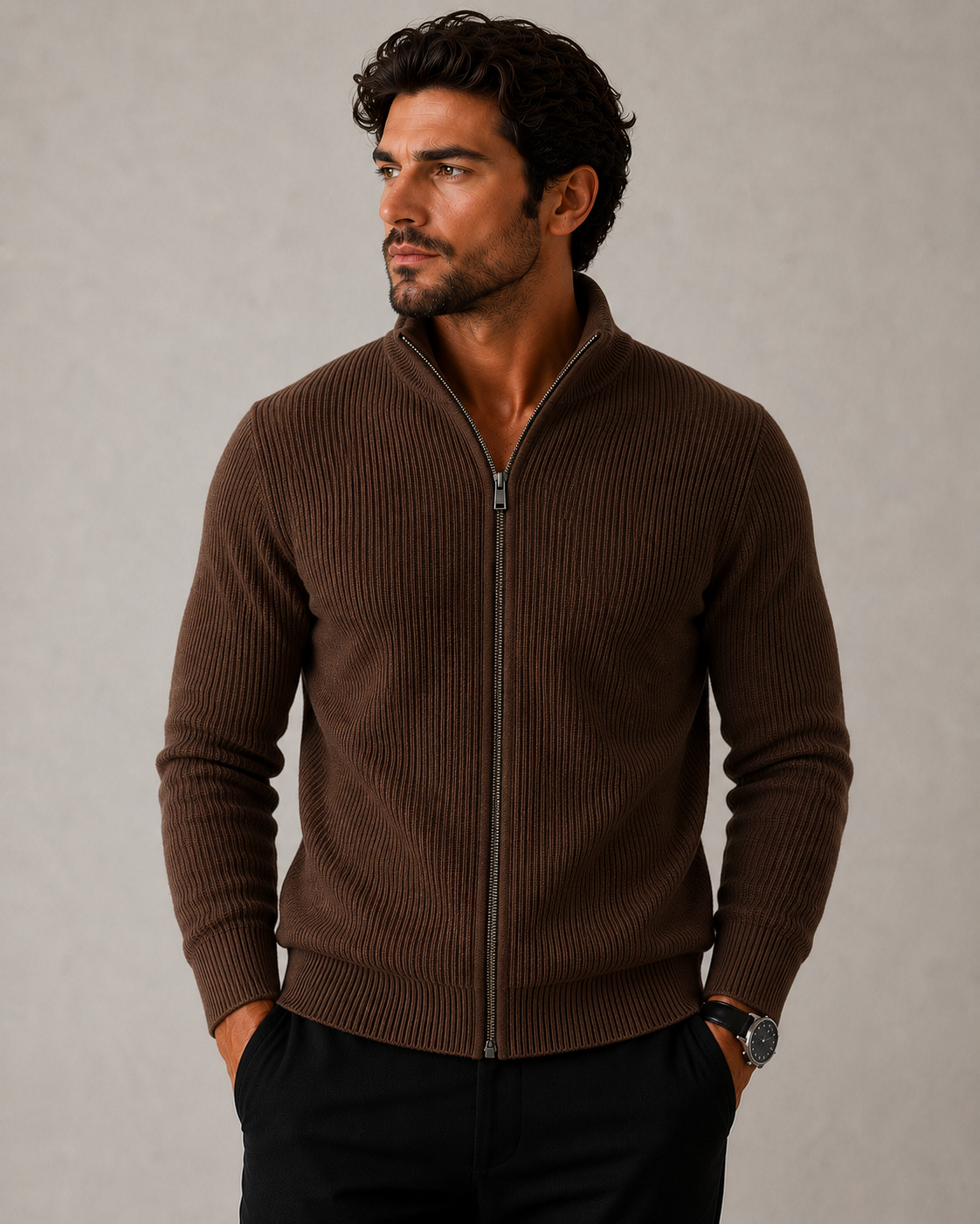 Merino Wool Zip Up